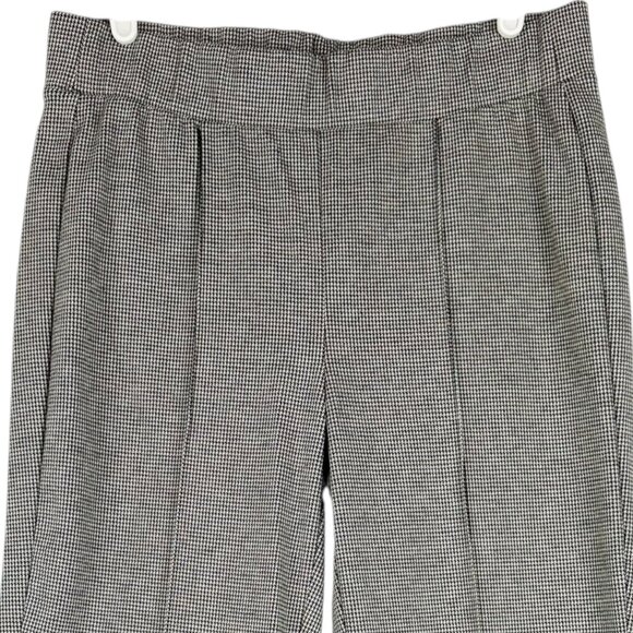 Croft & Barrow Women's Stretch Houndstooth Pintuck Black/White Ankle Pants Small - Picture 3 of 10